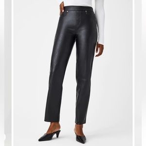 Spanx Leather-Like Straight Leg Pants